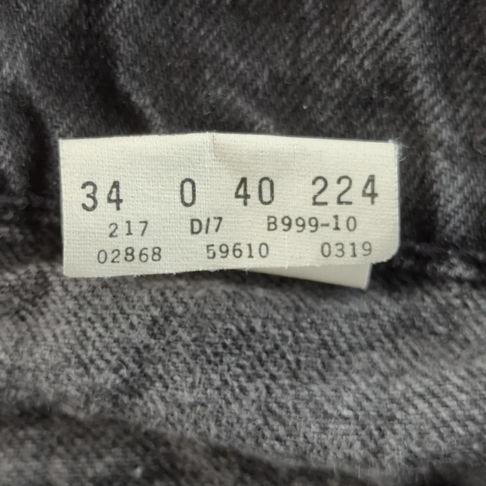 Vintage Levis Jeans 34‎ (Fits 30x32) Black Faded 610 Orange Tab Straight 90s Y2K - Picture 8 of 16